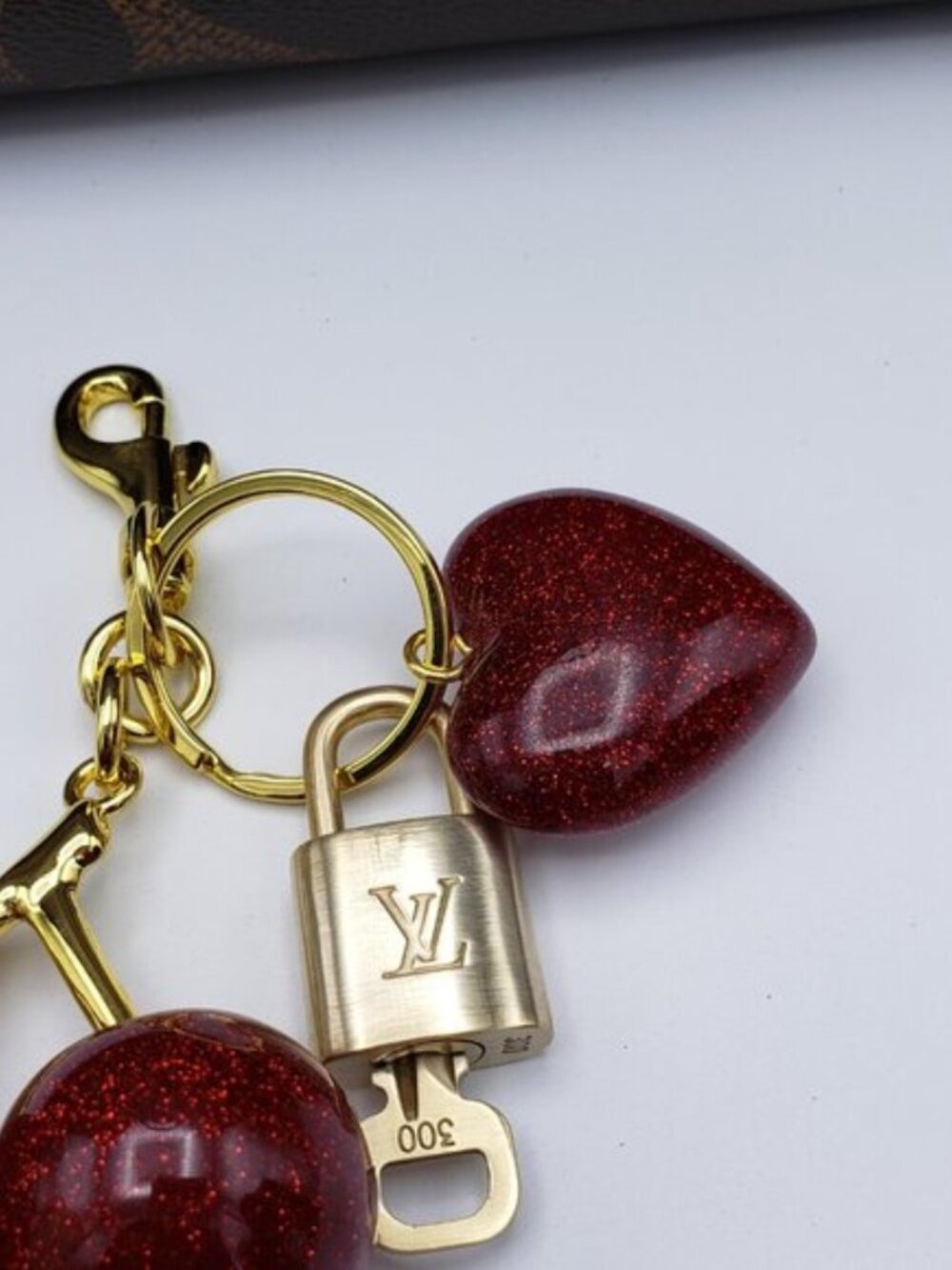 Authentic LV Gold Padlock & Key Set ✨ Luxury Bag Charm w/ Keychain - Picture 8 of 10